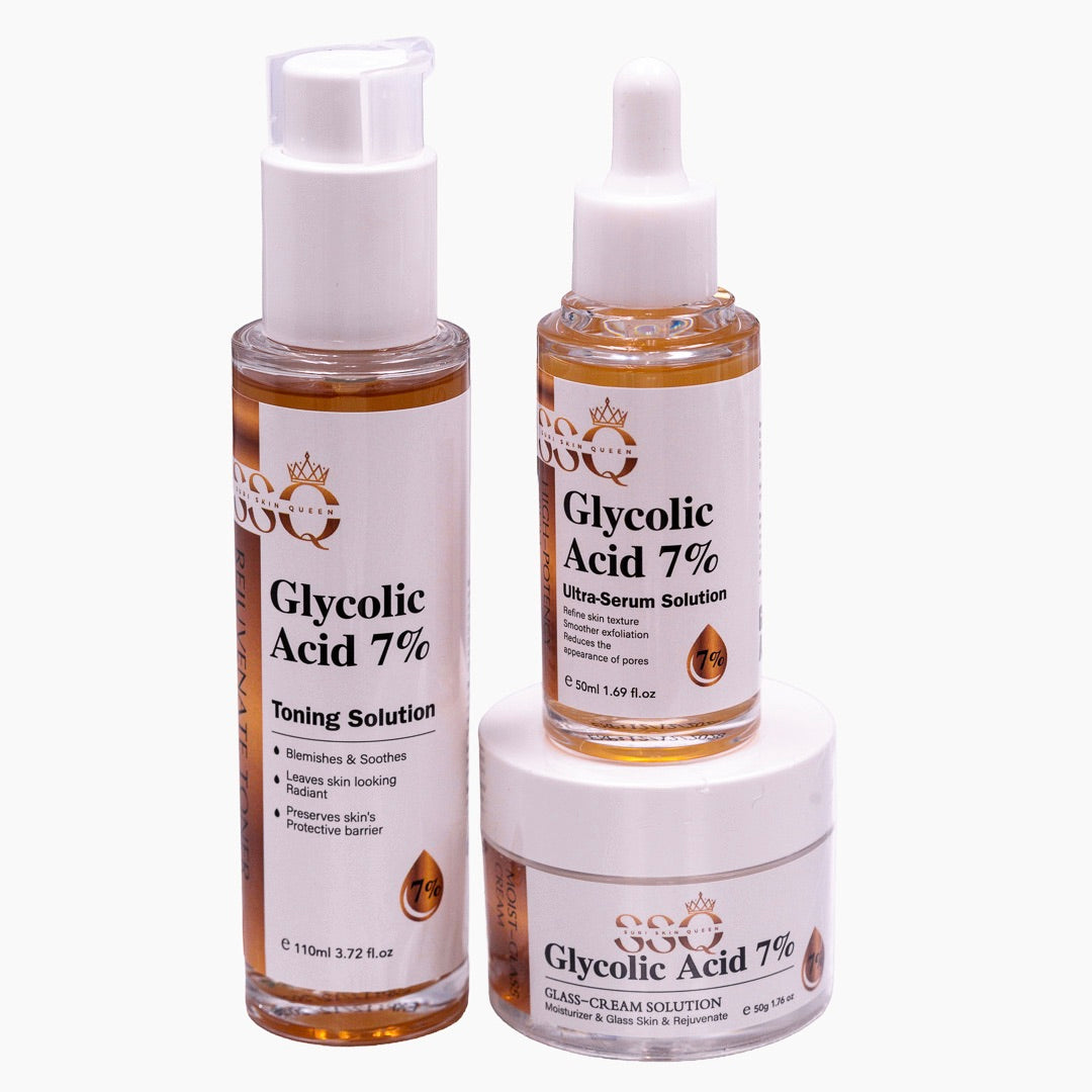 Glycolic Acid 7% Kit - Toner, Serum & Glass Cream